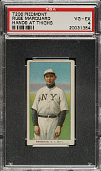 1909-1911 T206 White Border Rube Marquard Hands At Thighs PSA VG-EX 4