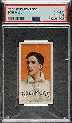 1909-1911 T206 White Border Bob Hall PSA VG-EX 4