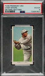 1909-1911 T206 White Border Chief Myers Batting PSA VG-EX 4
