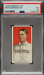 1909-1911 T206 White Border Moose Grimshaw PSA VG+ 3.5