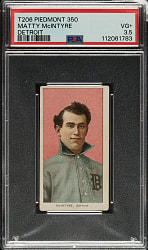 1909-1911 T206 White Border Matty McIntyre PSA VG+ 3.5