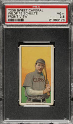 1909-1911 T206 White Border Wildfire Schulte Front View PSA VG+ 3.5