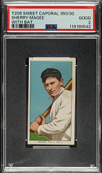 1909-1911 T206 White Border Sherry Magee with Bat PSA GOOD 2