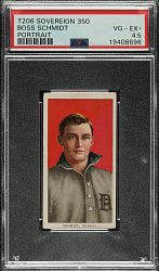 1909-1911 T206 White Border Boss Schmidt Portrait PSA VG-EX+ 4.5 - Sovereign 350 Back