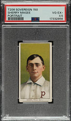 1909-1911 T206 White Border Sherry Magee Portrait PSA VG-EX+ 4.5 - Sovereign 150 Back