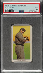 1909-1911 T206 White Border Ed Killian Pitching PSA VG+ 3.5 - El Principe de Gales Back
