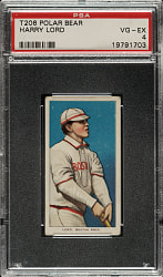 1909-1911 T206 White Border Harry Lord PSA VG-EX 4 - Polar Bear Back