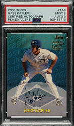 2000 Topps Autographs #TA9 Gabe Kapler PSA MINT 9 with MINT 9 Signature