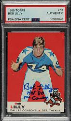 Signed 1969 Topps Football #53 Bob Lilly - PSA/DNA