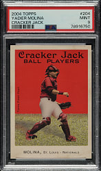2004 Topps Cracker Jack #204 Yadier Molina Rookie PSA MINT 9