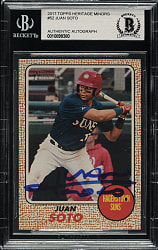 Signed 2017 Topps Heritage Minor League #52 Juan Soto - Beckett