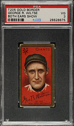1911 T205 Gold Border George Wiltse Both Ears Show PSA VG 3 - Polar Bear Back