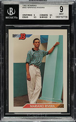 1992 Bowman #302 Mariano Rivera Rookie BGS MINT 9