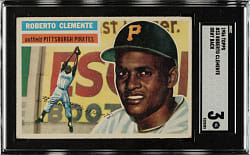 1956 Topps #33 Roberto Clemente Gray Back SGC VG 3
