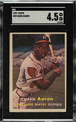 1957 Topps #20 Hank Aaron SGC VG/EX+ 4.5