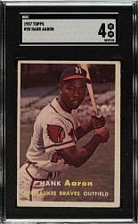 1957 Topps #20 Hank Aaron SGC VG/EX 4