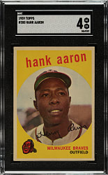 1959 Topps #380 Hank Aaron SGC VG/EX 4