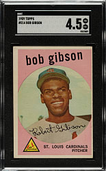 1959 Topps #514 Bob Gibson Rookie SGC VG/EX+ 4.5