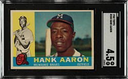 1960 Topps #300 Hank Aaron SGC VG/EX+ 4.5