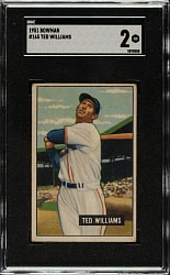 1951 Bowman #165 Ted Williams SGC GOOD 2