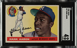 1955 Topps #47 Hank Aaron SGC VG/EX 4