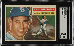 1956 Topps #5 Ted Williams White Back SGC GOOD 2