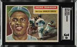 1956 Topps #30 Jackie Robinson White Back SGC VG 3