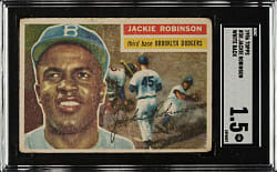 1956 Topps #30 Jackie Robinson White Back SGC FAIR 1.5