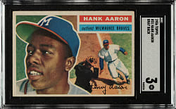1956 Topps #31 Hank Aaron Gray Back SGC VG 3