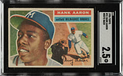 1956 Topps #31 Hank Aaron Gray Back SGC GOOD+ 2.5