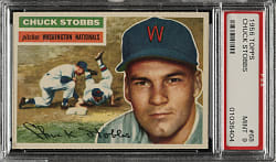 1956 Topps #68 Chuck Stobbs White Back PSA MINT 9