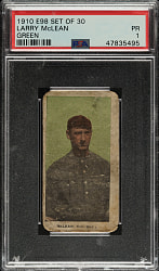 1910 E98 Anonymous "Set of 30" Larry McLean PSA POOR 1 - Green Background