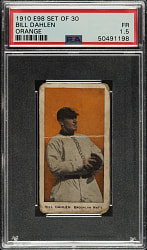 1910 E98 Anonymous "Set of 30" Bill Dahlen PSA FAIR 1.5 - Orange Background