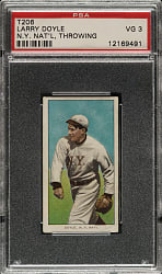 1909-1911 T206 White Border Larry Doyle Throwing PSA VG 3