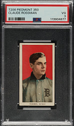 1909-1911 T206 White Border Claude Rossman PSA VG 3