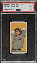 1909-1911 T206 White Border Jimmy Lavender PSA EX 5 - El Principe De Gales Back