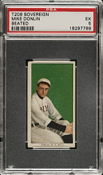 1909-1911 T206 White Border Mike Donlin Seated PSA EX 5 - Sovereign 350 Back