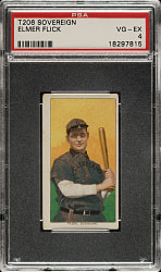 1909-1911 T206 White Border Elmer Flick PSA VG-EX 4 - Sovereign 350 Back