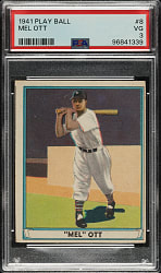 1941 R336 Play Ball #8 Mel Ott PSA VG 3