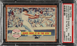1962 Topps #234 World Series Game 3 Maris Wins it in the 9th PSA NM-MT 8 (OC)