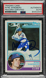 Signed 1983 Topps #83 Ryne Sandberg Rookie - PSA/DNA