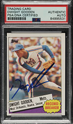 Signed 1985 Topps #3 Dwight Gooden - PSA/DNA