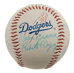 Multi-Signed Baseball with 13 Signatures Including Ralph Branca and Dennis Lewallyn - PSA/DNA