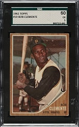 1962 Topps #10 Roberto Clemente SGC EX 60