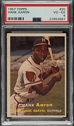1957 Topps #20 Hank Aaron PSA VG-EX 4