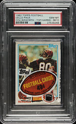 1982 Topps Football Unopened Cello Pack PSA GEM MINT 10 - Franco Harris on Back