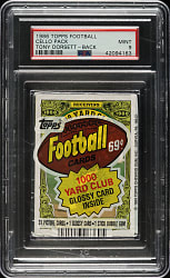 1986 Topps Football Unopened Cello Pack PSA MINT 9 - Tony Dorsett on Back