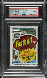 1988 Topps Football Unopened Cello Pack PSA MINT 9 - Tony Dorsett on Top