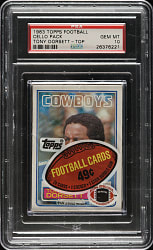 1983 Topps Football Unopened Cello Pack PSA GEM MINT 10 - Tony Dorsett on Top