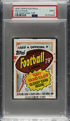 1989 Topps Football Unopened Cello Pack PSA MINT 9 - Joe Montana on Top